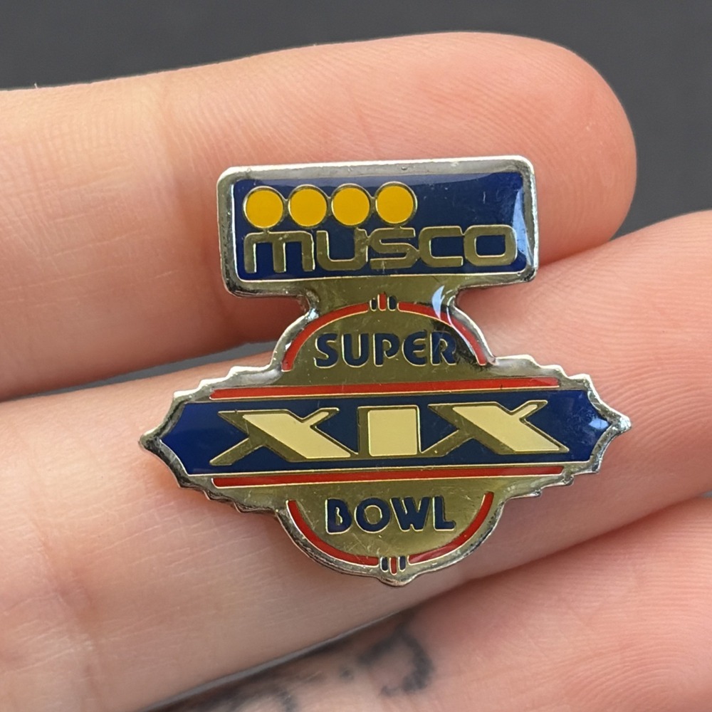 Super Bowl XIX NFL Football Musco Lapel Hat Pin